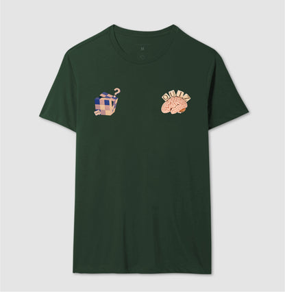 O cérebro e o cubo mágico - Camiseta Confort Masculina e Feminina