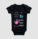 Papai: do primeiro passo, ao maior abraço - Camiseta Confort Masculina (clássica) e Feminina (baby look) 497146