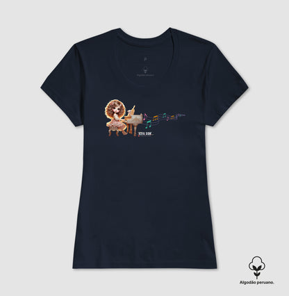 Boneca Pianista - Camiseta Confort Feminina e Masculina 497146