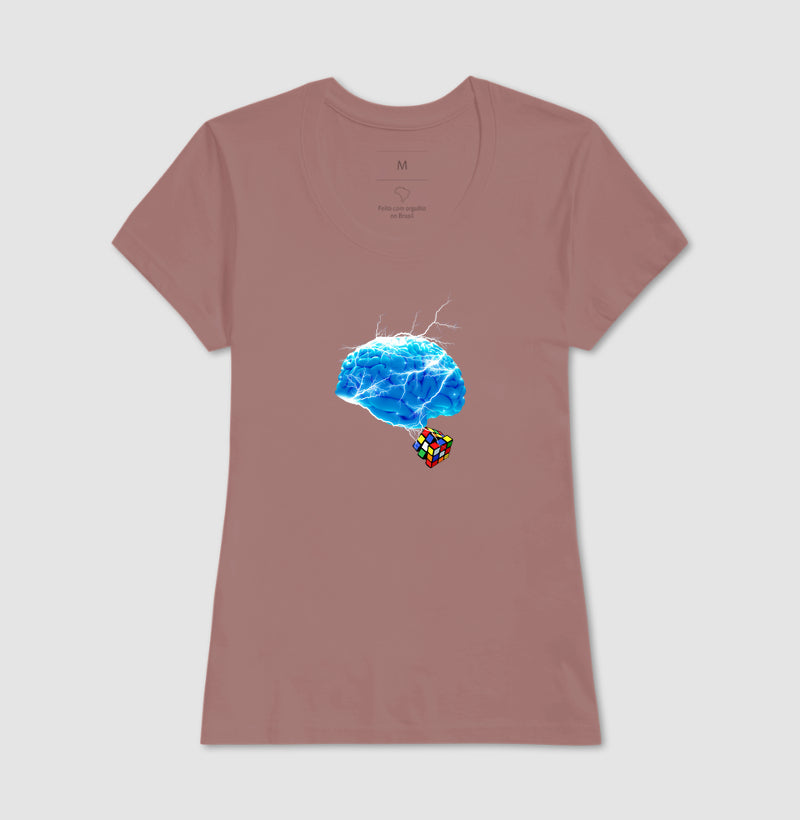O Cérebro e o Cubo Mágico - Camiseta Confort Masculina e Feminina