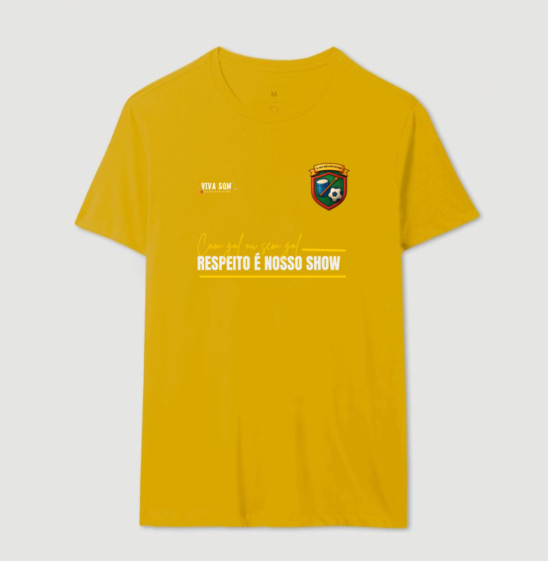 Futebol - Respeito é nosso show -  Camiseta Masculina e feminina (baby look) - Confort