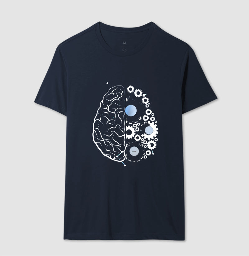 As engrenagens do cérebro - Camiseta Confort Masculina e Feminina