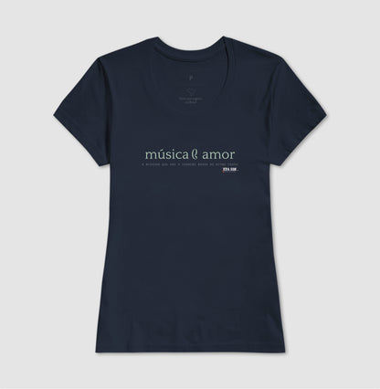 Música e Amor - Camiseta Confort Masculina e Feminina