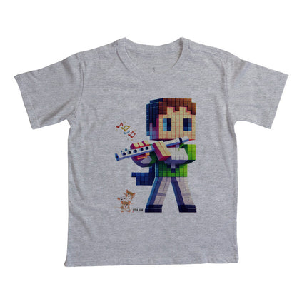 Flautista No pixel - Camiseta Infantil