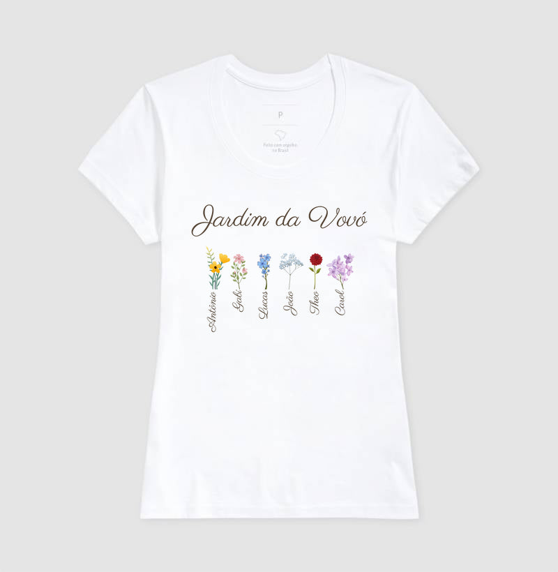 Vovó: O Jardim - Camiseta e Baby Look Confort