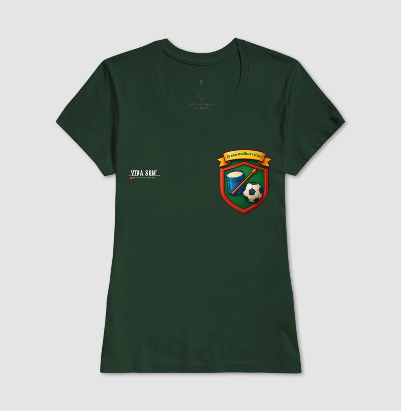 Futebol - Tambor e bola no peito - Camiseta Masculina(clássica) Feminina (baby look)