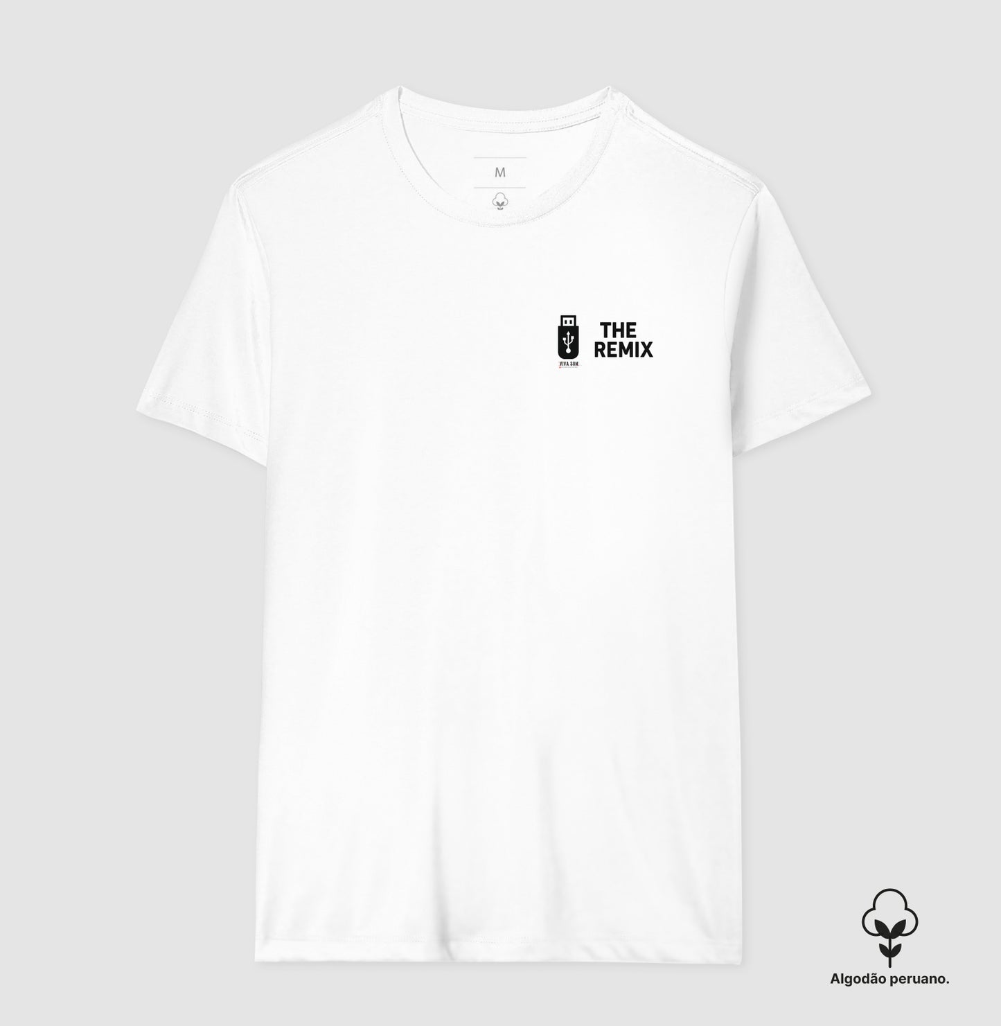 Algodão peruano - Filho, o remix do pai- emblema lateral -Camiseta Masculina (clássica) e Feminina (baby look)