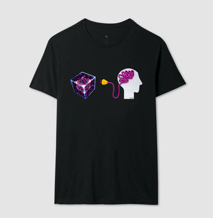 Ligado no cubo mágico - Camiseta Confort Masculina e Feminina