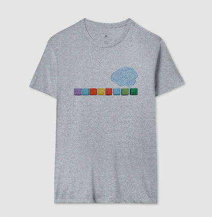 O pensamento colorido - Camiseta Confort Masculina e Feminina