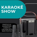 Karaokê Show Master- Caixa de som Bluetooh com dois microfones sem fio