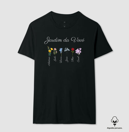 Vovó: o jardim (personalizada) - Camiseta e Baby Look (algodão peruano)