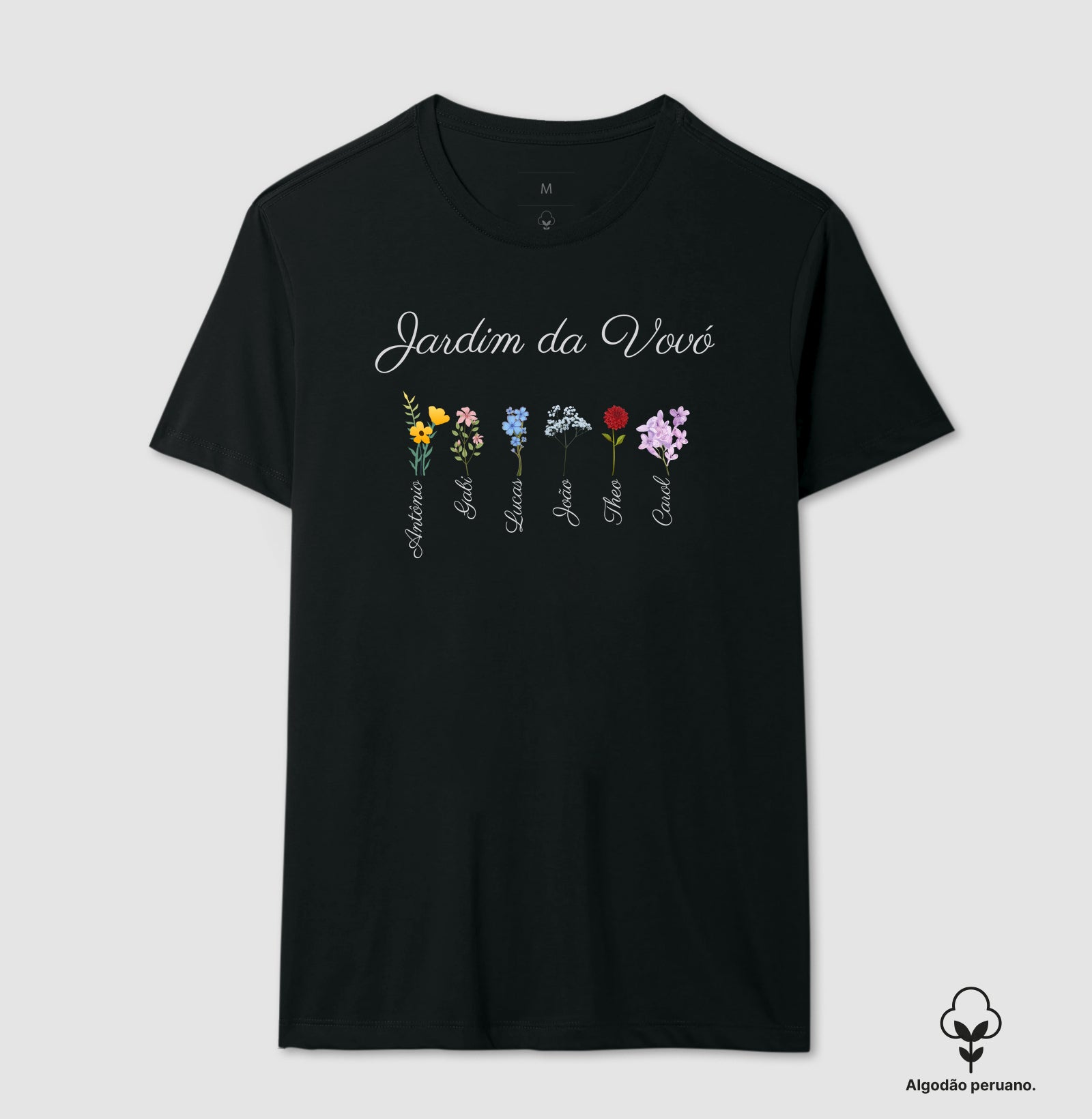Vovó: o jardim (personalizada) - Camiseta e Baby Look (algodão peruano) 497146