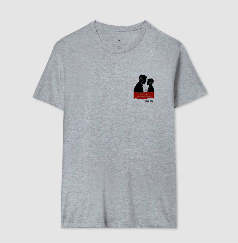 Pai e filho: em perfeita sintonia - Masculina (camiseta) e Feminina (baby look) - Confort