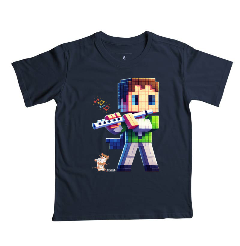 Flautista No pixel - Camiseta Infantil