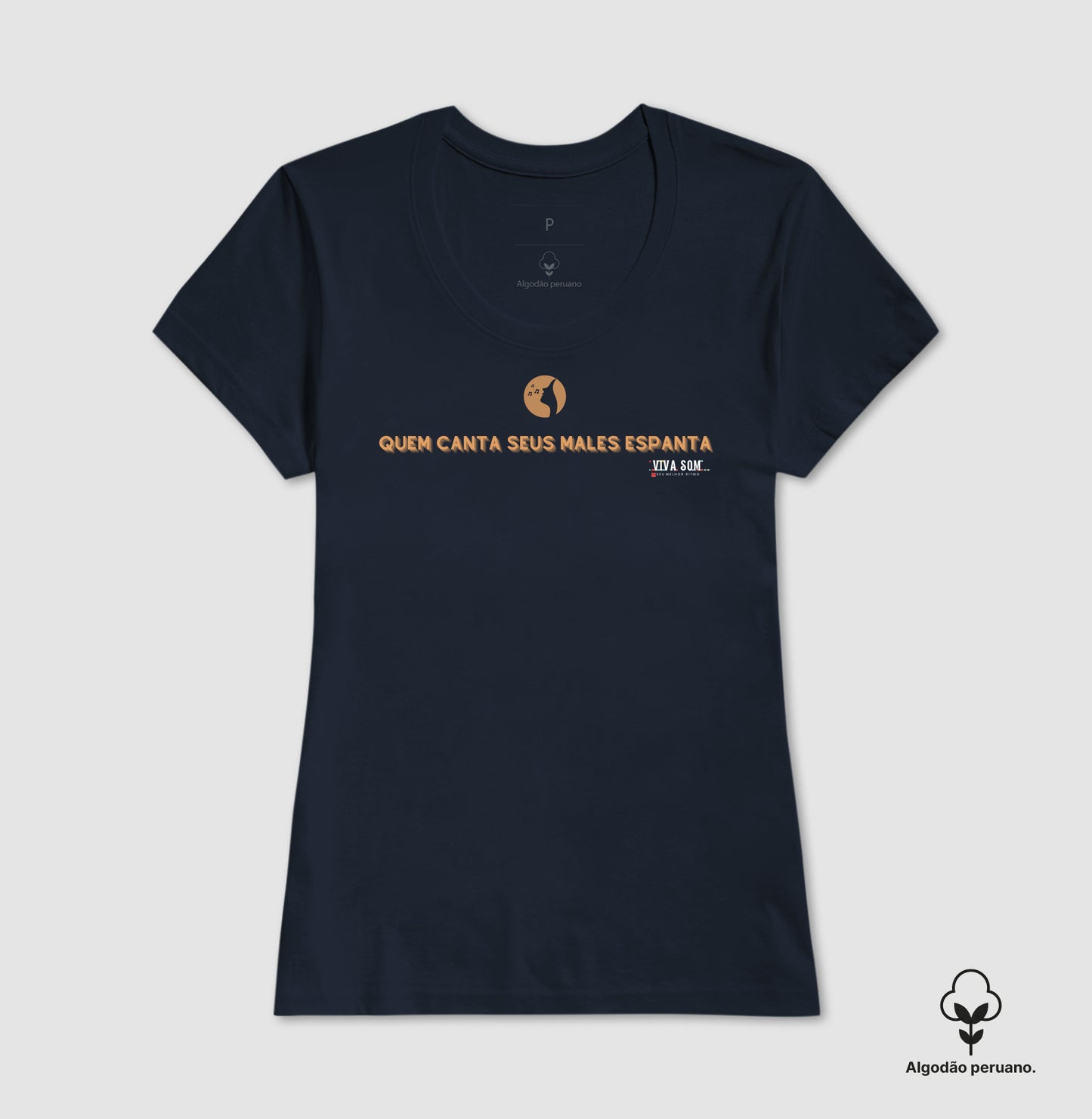 Quem canta seus Males Espanta Círculo - Camiseta Masculina e Feminina