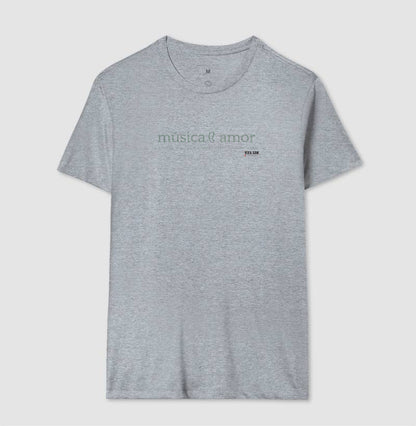 Música e Amor - Camiseta Confort Masculina e Feminina
