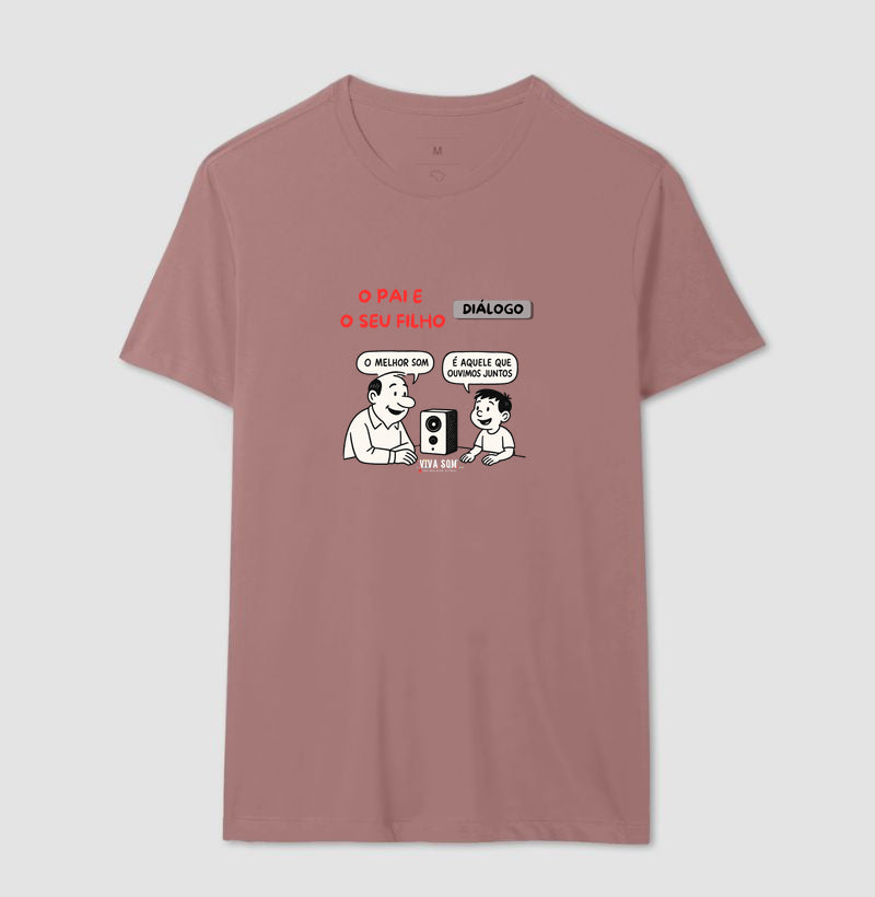 O pai e seu filho criança - Masculina (camiseta) e Feminina (baby look) - Confort