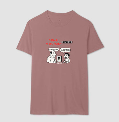 O pai e seu filho criança - Masculina (camiseta) e Feminina (baby look) - Confort