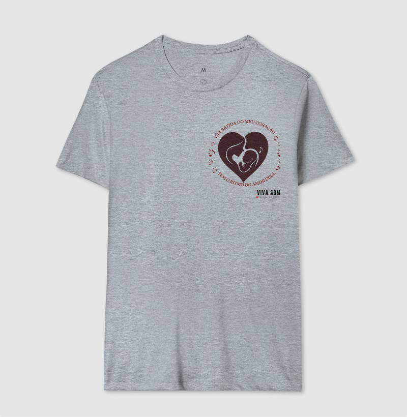 Mãe: Batida do Coração - Camiseta e Baby Look Confort M e F 497146