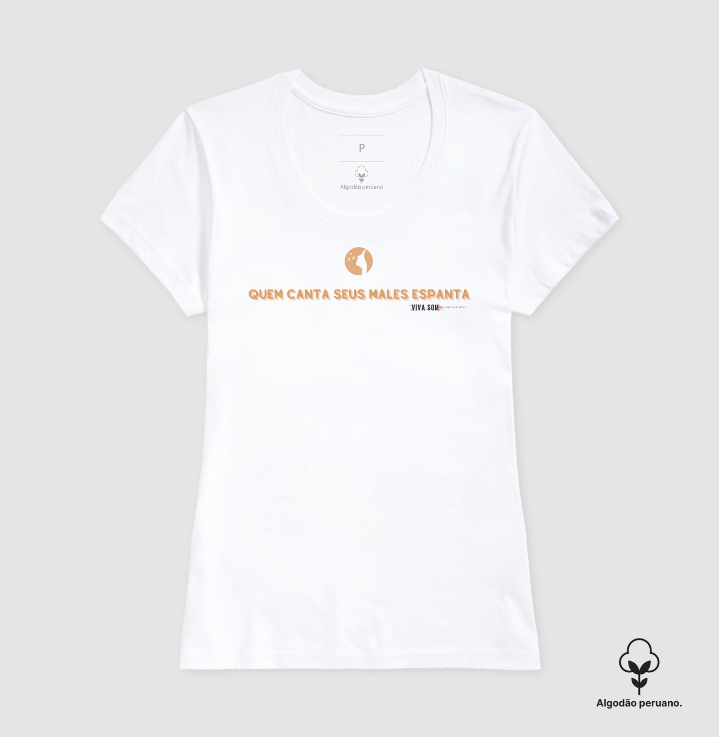 Quem canta seus Males Espanta Círculo - Camiseta Masculina e Feminina