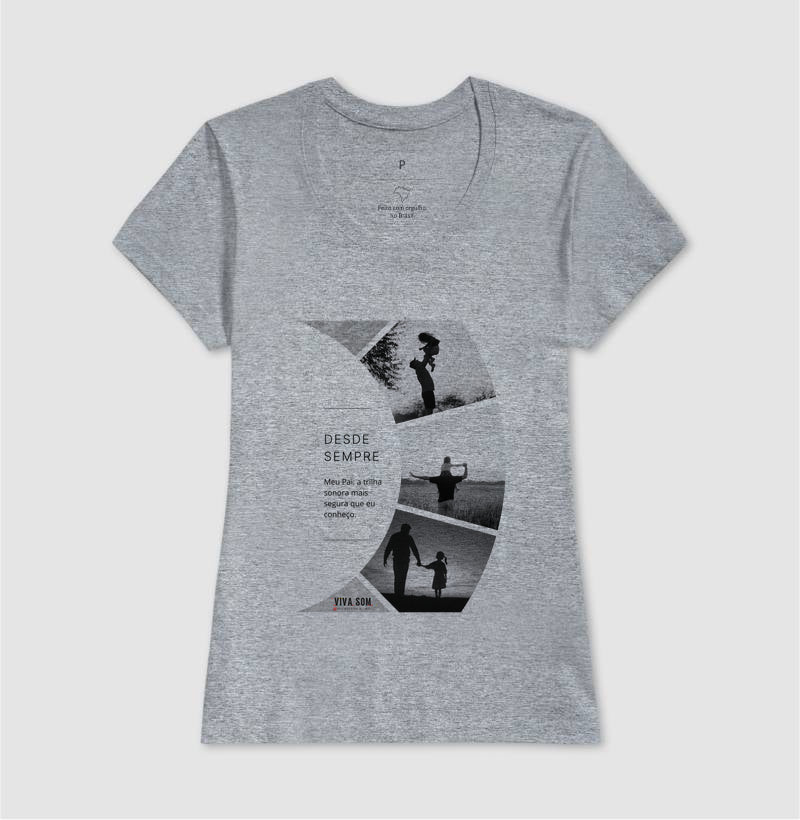 A trilha: da filha para o pai - Camiseta Masculina e feminina (baby look) - Confort