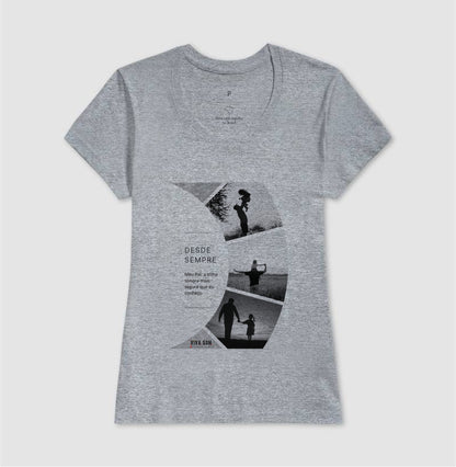 A trilha: da filha para o pai - Camiseta Masculina e feminina (baby look) - Confort