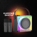 Karaokê Show Master- Caixa de som Bluetooh com dois microfones sem fio