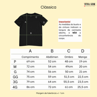 Paz e Respeito - Camiseta Confort Masculina e Feminina
