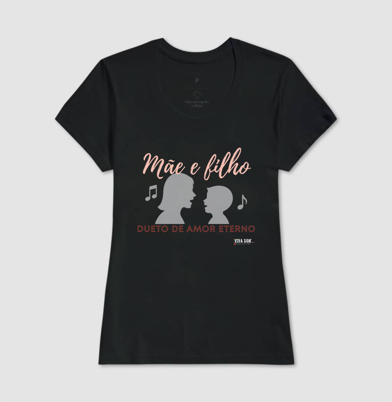 Mãe e Filho: Dueto de Amor - central - Camiseta e Baby Look Confort M e F