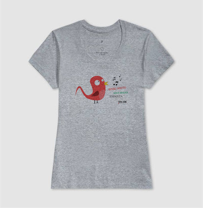 Passarinho Cantor “Seus Males Espanta” - Camiseta Confort Masculina / Feminina (100% Algodão) 497146
