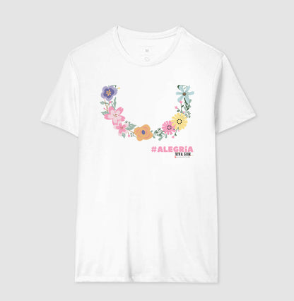 Colar de Flores -  Camiseta Confort Feminina e Masculinta