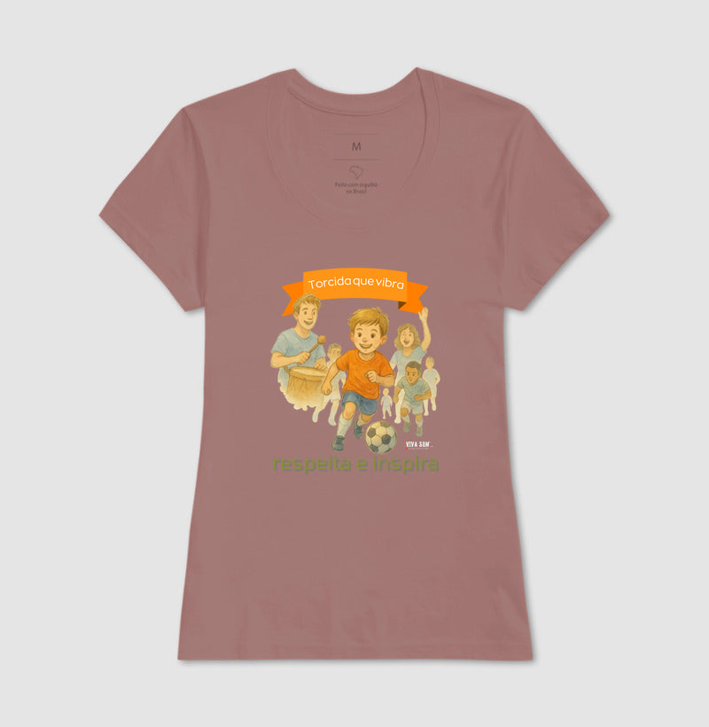 Futebol - Torcida que vibra (central grande) - Camiseta Masculina(clássica) e Feminina (baby look)
