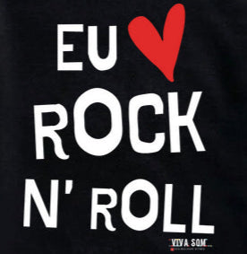 Rock: Eu Amo Rock N' Roll - Body Baby Unissex
