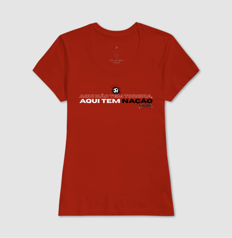 Futebol - Aqui não tem torcida ( central grande) - Masculina (camiseta) e Feminina (baby look) - Confort