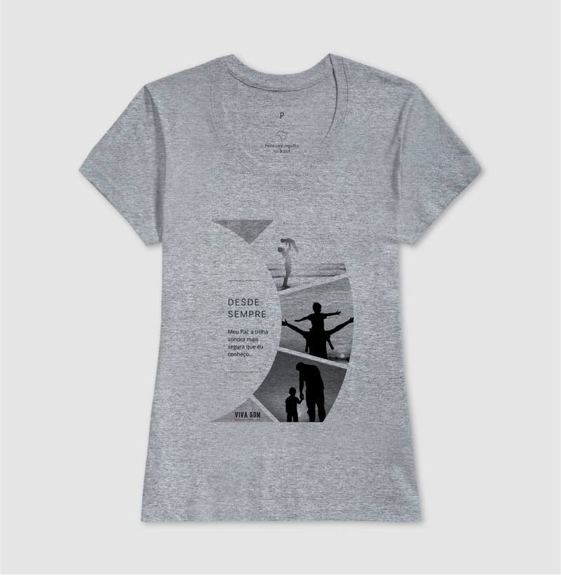 A trilha: do filho para o pai - Masculina (camiseta) e Feminina (baby look) - Confort