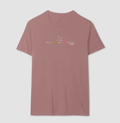 Minimal “Quem Canta, Seus Males Espanta - Camiseta Confort Masculina / Feminina (100% Algodão) 497146