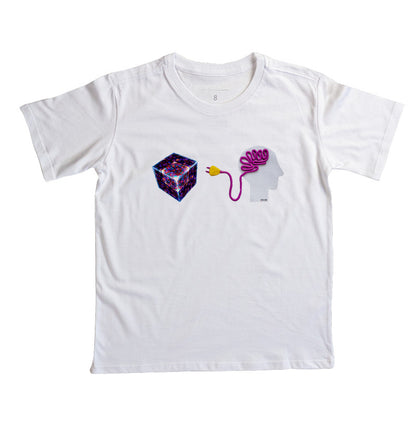 Ligado no cubo mágico - Camiseta infantil