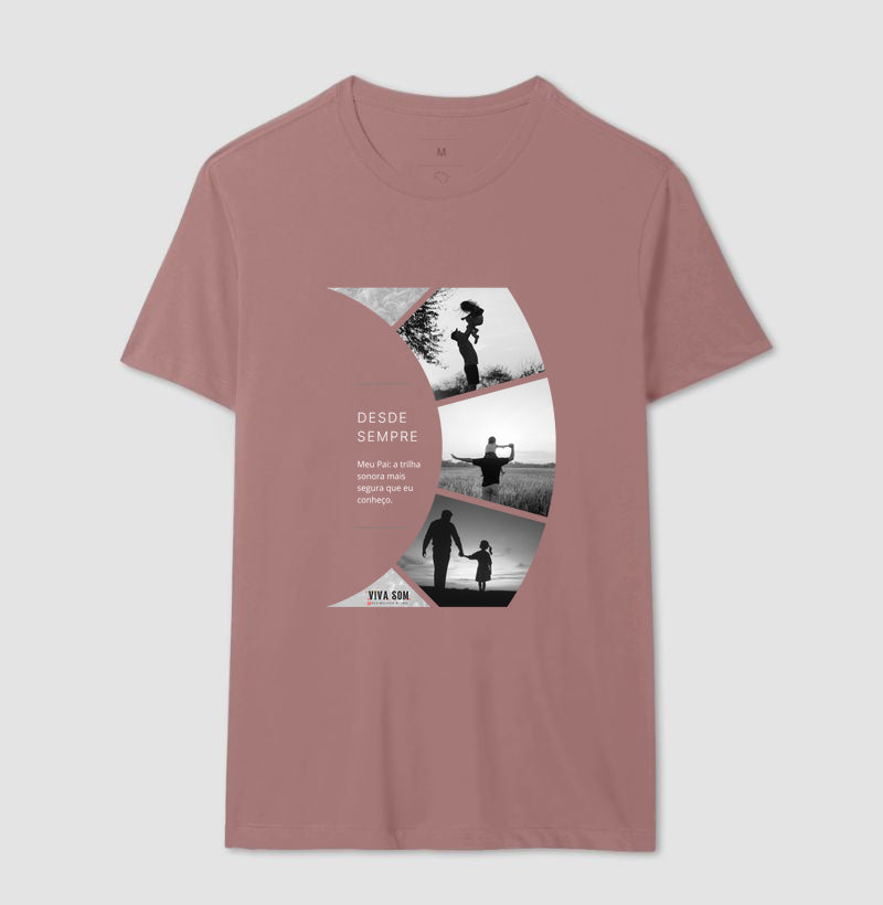 A trilha: da filha para o pai - Camiseta Masculina e feminina (baby look) - Confort