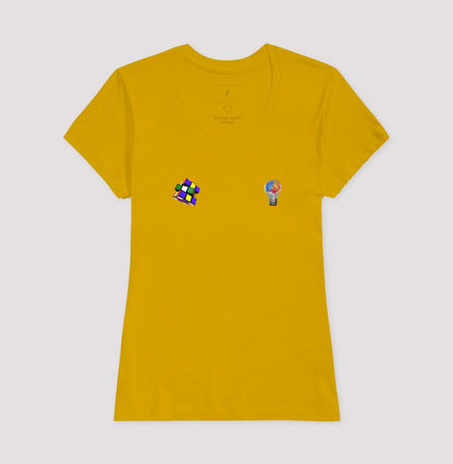 A lâmpada e o Cubo Mágico - Camiseta Confort Masculina e Feminina