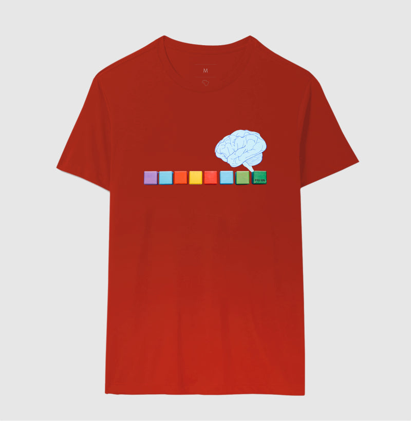 O pensamento colorido - Camiseta Confort Masculina e Feminina