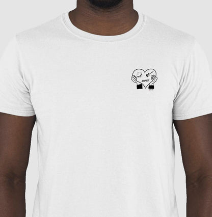 Meu coração tem respeito - Camiseta maculina e feminina confort