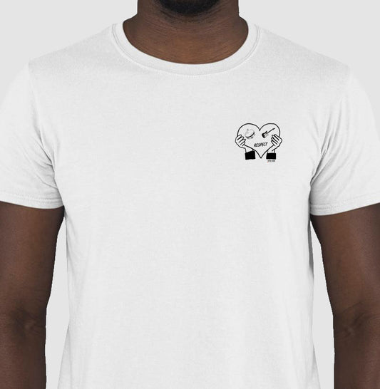 Meu coração tem respeito - Camiseta maculina e feminina confort