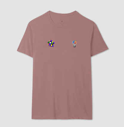 A lâmpada e o Cubo Mágico - Camiseta Confort Masculina e Feminina
