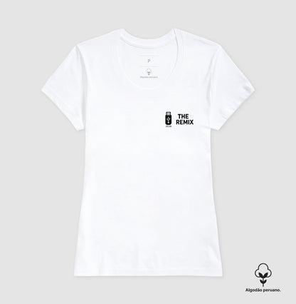 Algodão peruano - Filho, o remix do pai- emblema lateral -Camiseta Masculina (clássica) e Feminina (baby look)