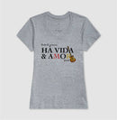 Música vida e amor - Camiseta Confort Feminina e Masculina 497146