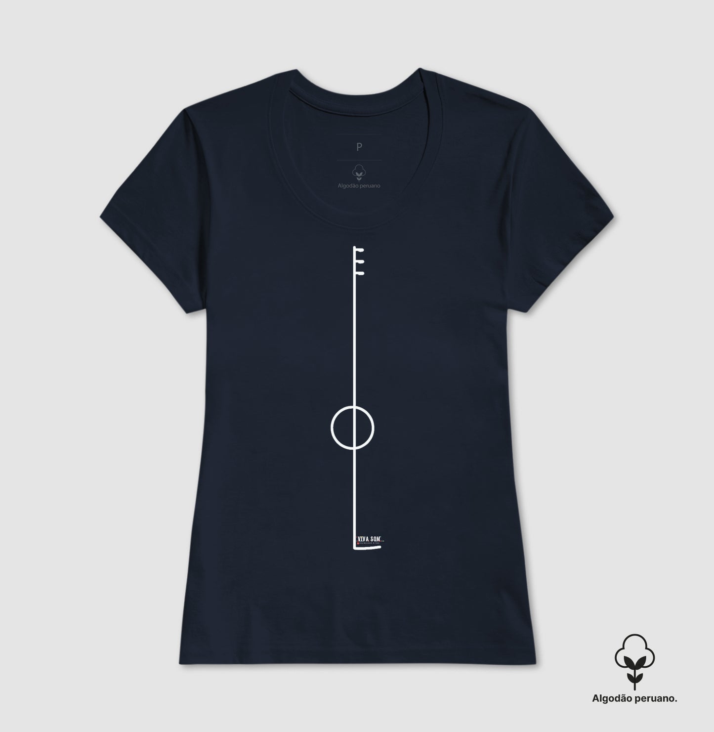 Violão básico - Camiseta e Baby Look (Algodão Peruano) M e F