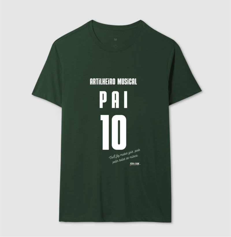 Artilheiro Musical: Pai - Masculina (camiseta) e Feminina (baby look) - Confort