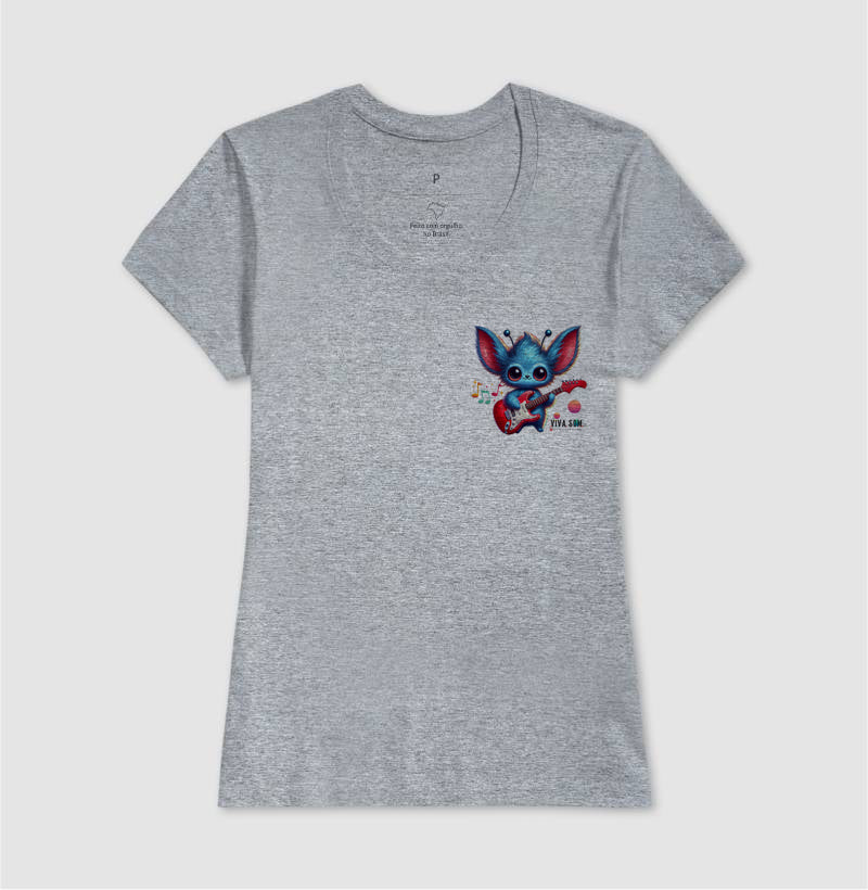 Et Azul na Guitarra - Camiseta Confort Masculina e Feminina