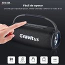 Caixa de Som Gravitus - Bluetooth Resistente a Água com Alto Falante Duplo 60W e Luz RGB