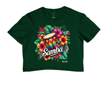 Samba com Flores - De Cropped -  Feminina